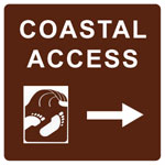 Coastal access sign