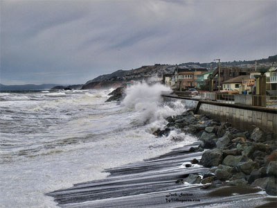 King tides view from Pacifica Pier, by Jack Sutton