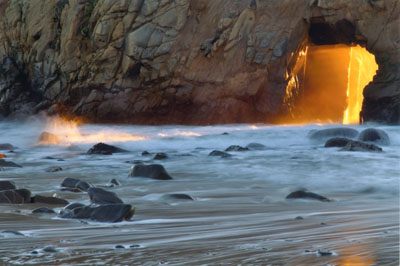 "Golden Door" -- Pfeiffer Beach, Big Sur, California, by Tom Deyerle