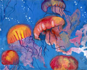 Painting of Jellies, by Catherine Cui