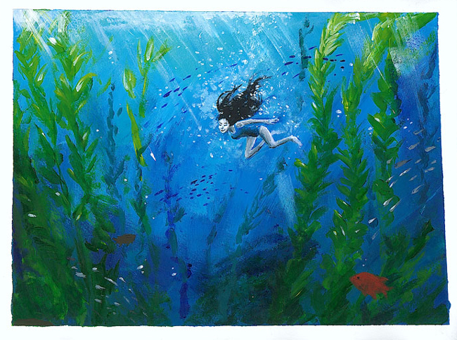 Kelp Forest, by Alexa Sharpe, 12th grade, Torrance