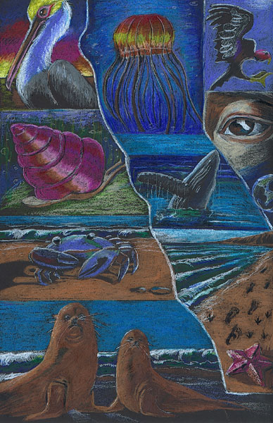 The California Bay in My Eyes, Yu Han Wang, 5th Grade