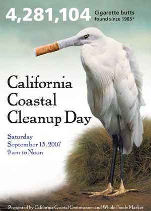 Cig Egret 2007 Coastal Cleanup Day Poster