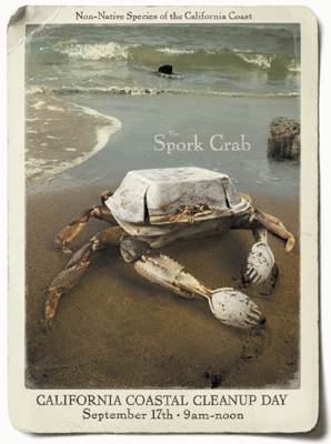 California Coastal Cleanup Day 2005 Poster with Spork Crab
