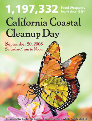 Monarch Wrapperfly 2008 Coastal Cleanup Day Poster