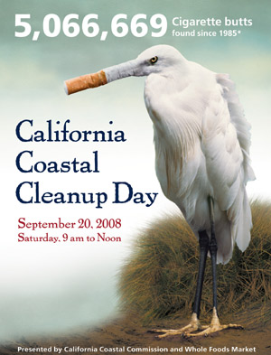 Cig Egret 2008 Coastal Cleanup Day Poster
