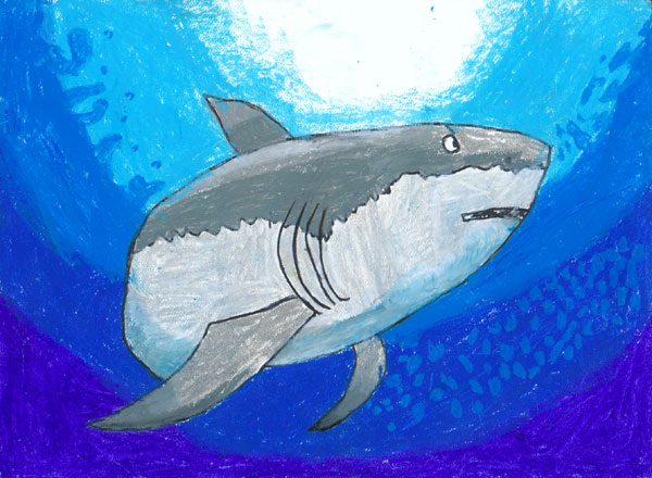 Shark Attack, by Gideon Choi, kindergarten, Cerritos