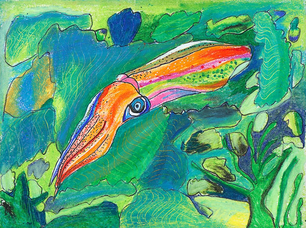 Color My World (Opal Squid), by Avi Jagdish, 2nd Grade, Lakewood