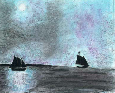 Twilight on the Bay, Art by Cara McLaughlin, Grade 6