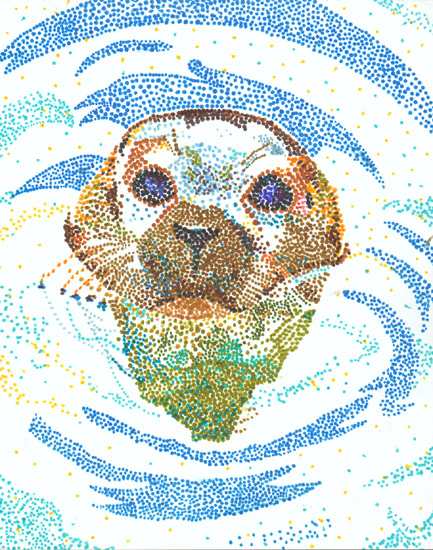 Seals in the Sea, by Alison Katz for the 2008 Coastal Art & Poetry Contest
