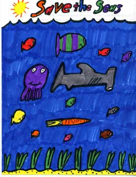 The 2001 California Coastal Commission Children's Poster Art Contest Fourth Grade Winning entry by Solange Torassa