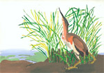 A portion of 'Shimmering Bird', by Louca Bournemann, Grade 5, 2004