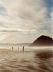 Surf Fishing, Atascadero State Beach, Morro Bay, Photo Taken by Carol Walker