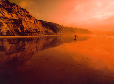 Dusk at Black's Beach, San Diego, By Nathan French