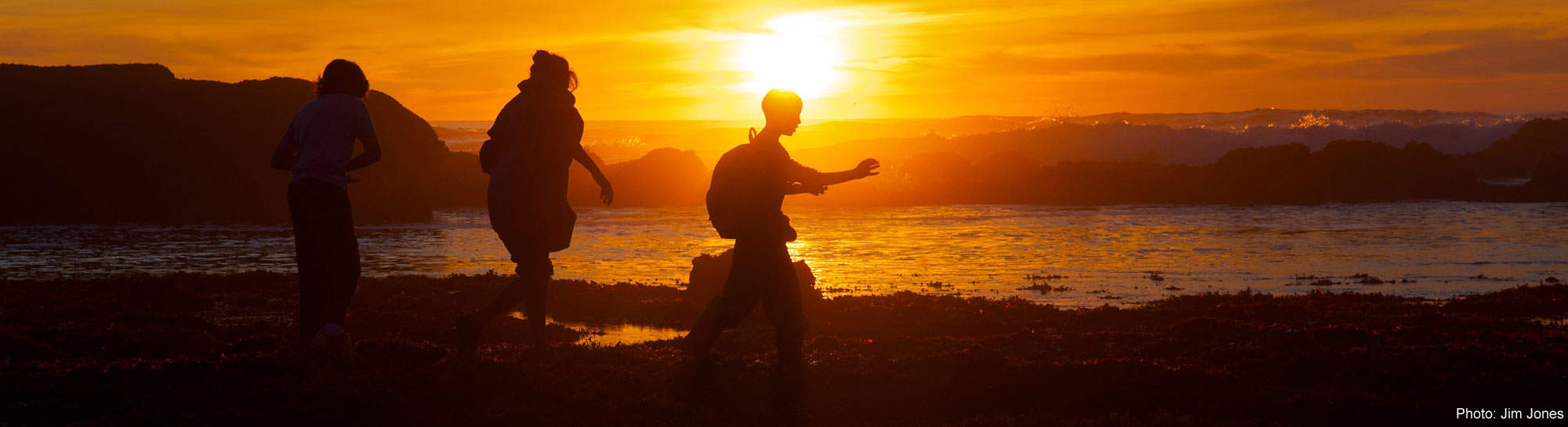 People at Fitzgerald Marine Reserve at Sunset, by Jim Jones