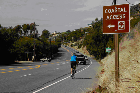 Turn left for coastal access