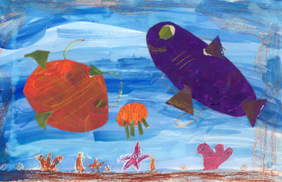 The Sea, art by Melanie Sobri, Grade 1