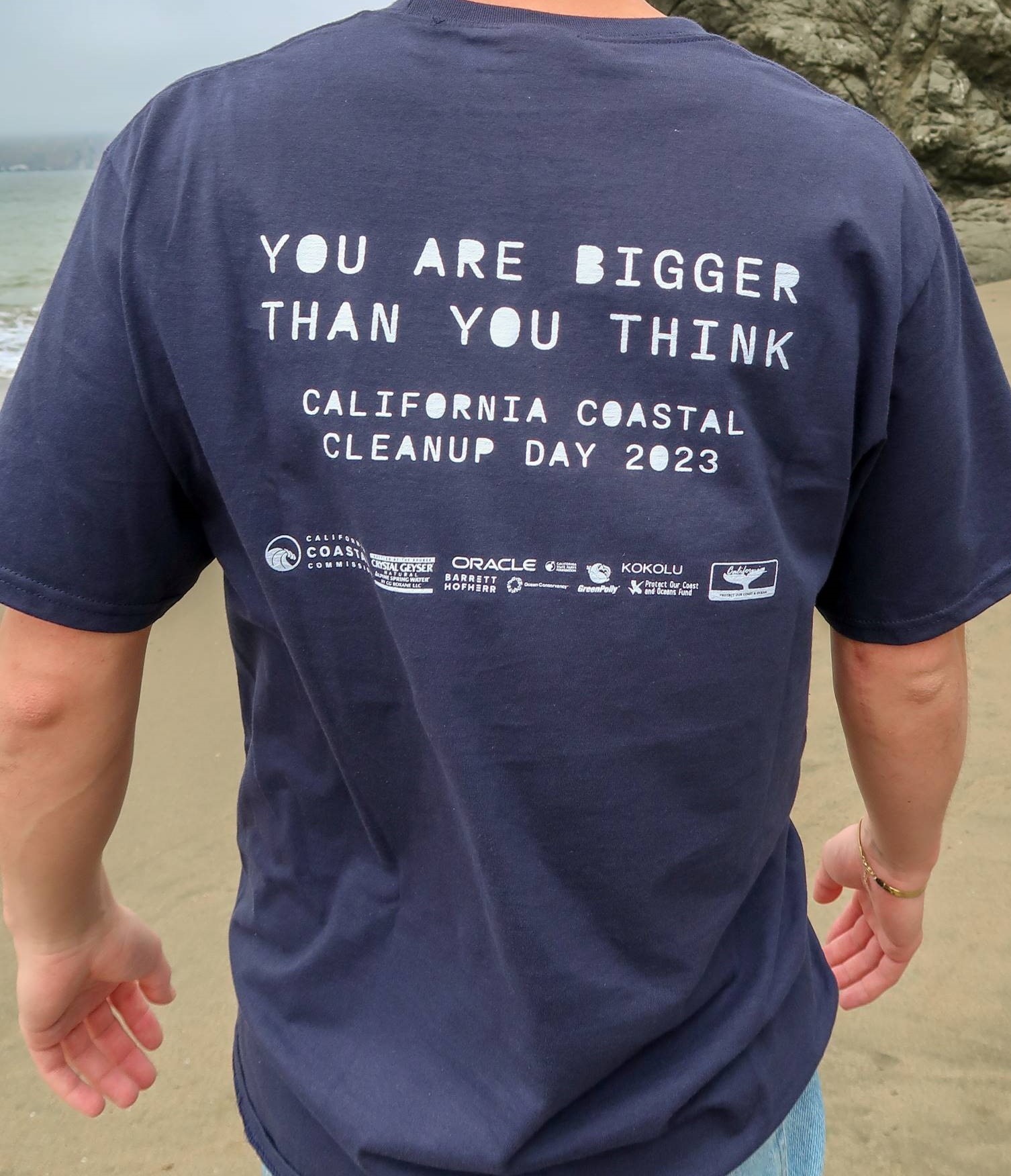 2023 Coastal Cleanup Day back of shirt